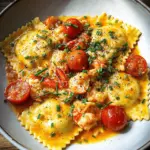 Ravioli in Crayfish Tomato Sauce