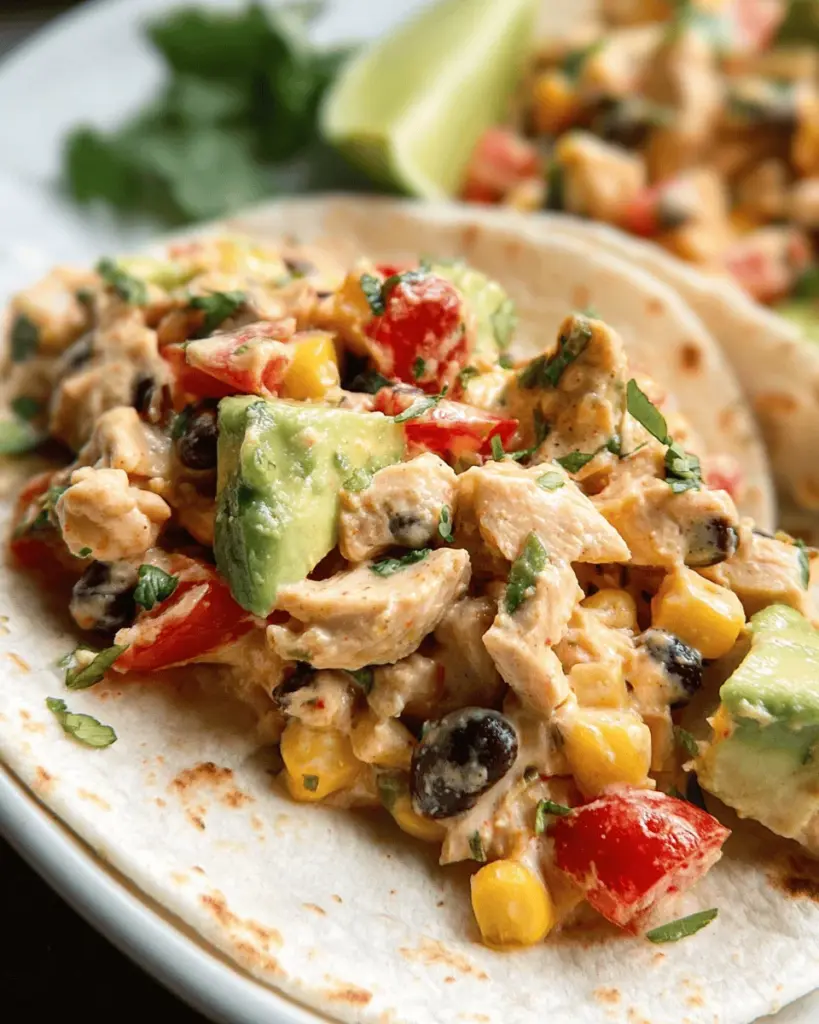 Southwest Chicken Salad Tacos Recipe