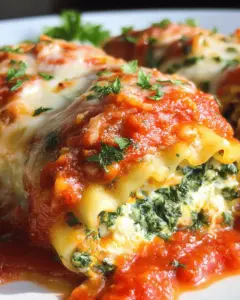 Spinach Lasagna Roll Ups