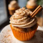 Vanilla Chai Pumpkin Latte Cupcakes with Cinnamon Brown Sugar Frosting