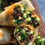 20 Minute Thai Basil Beef Rolls