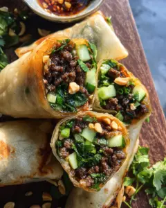 20 Minute Thai Basil Beef Rolls