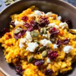 Baked Pumpkin Goat Cheese Risotto