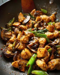 Black Pepper Mushroom Chicken Stir Fry