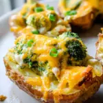 Broccoli and Cheddar Potato Skins