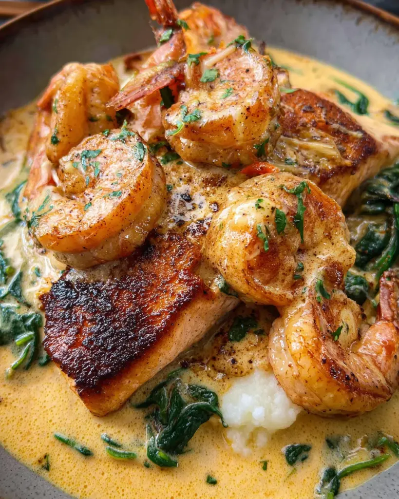 Cajun Salmon and Shrimp