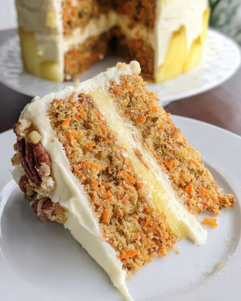 Carrot Cake with Pineapple and Cream Cheese Frosting
