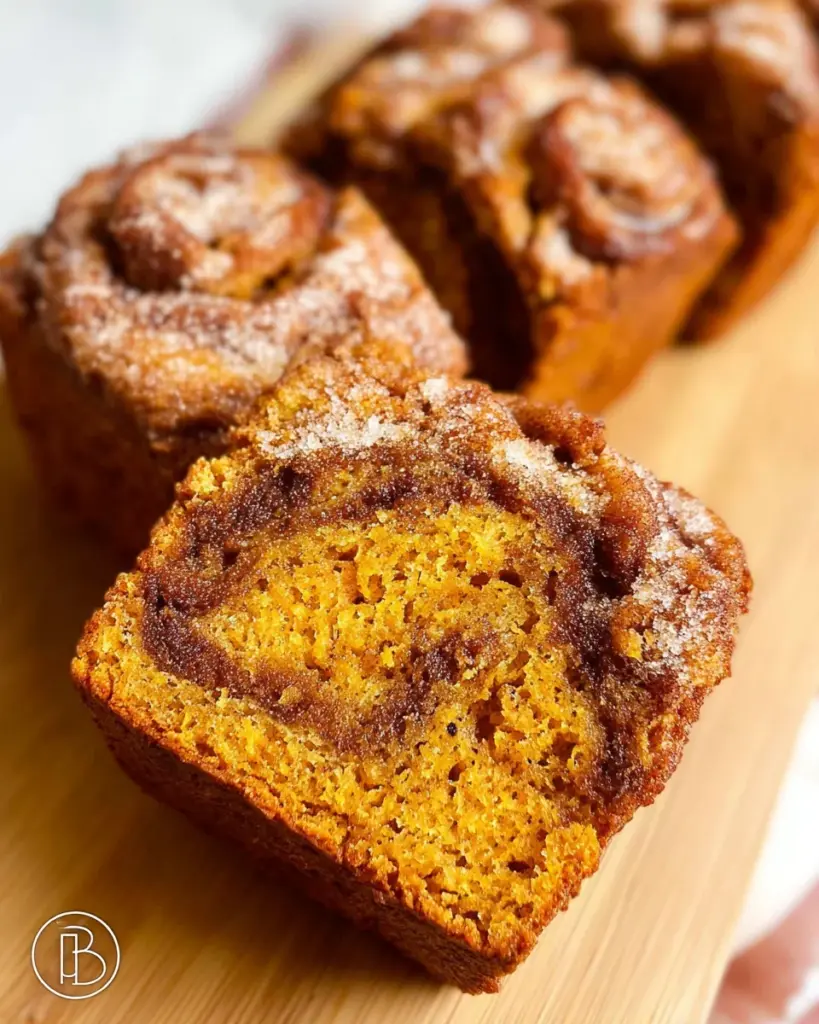 Cinnamon Swirl Pumpkin Bread Mini Loaves