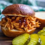 Crockpot Hot Honey Chicken Sandwich