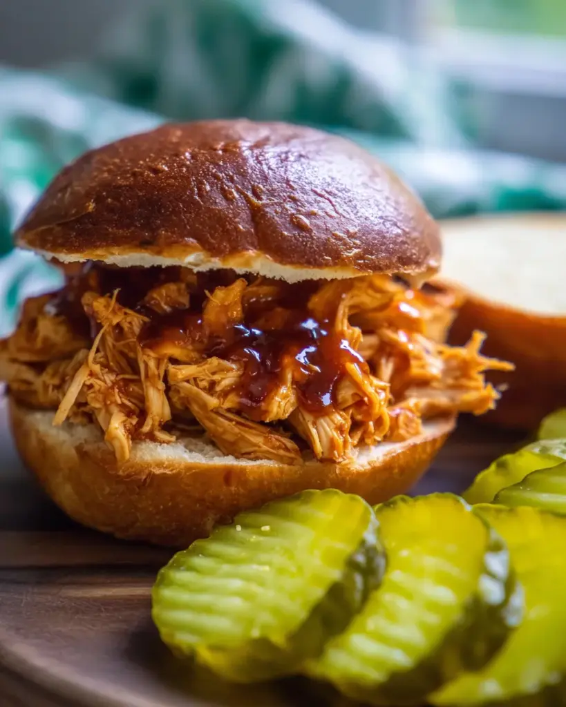 Crockpot Hot Honey Chicken Sandwich