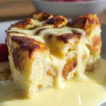 Custard Bread Pudding with Vanilla Sauce