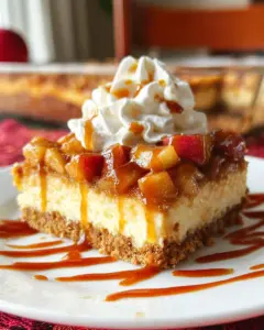 Easy Caramel Apple Cheesecake Bars