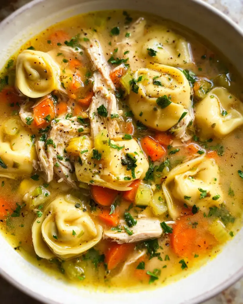 Easy Chicken Tortellini Soup