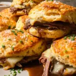 French Dip Stuffed Biscuits