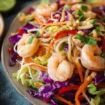 Fresh Spring Roll Salad with Creamy Peanut Ginger Dressing