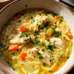 Lemon Chicken Orzo Soup