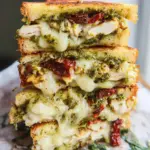 MEGA Chicken Pesto Grilled Cheese Sandwich
