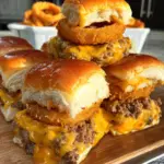 Onion Ring Cheeseburger Sliders