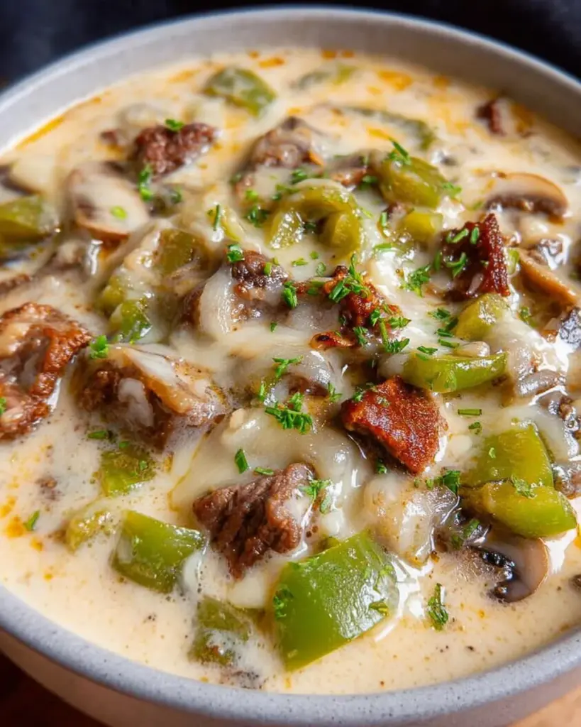 Philly Cheese Steak Soup
