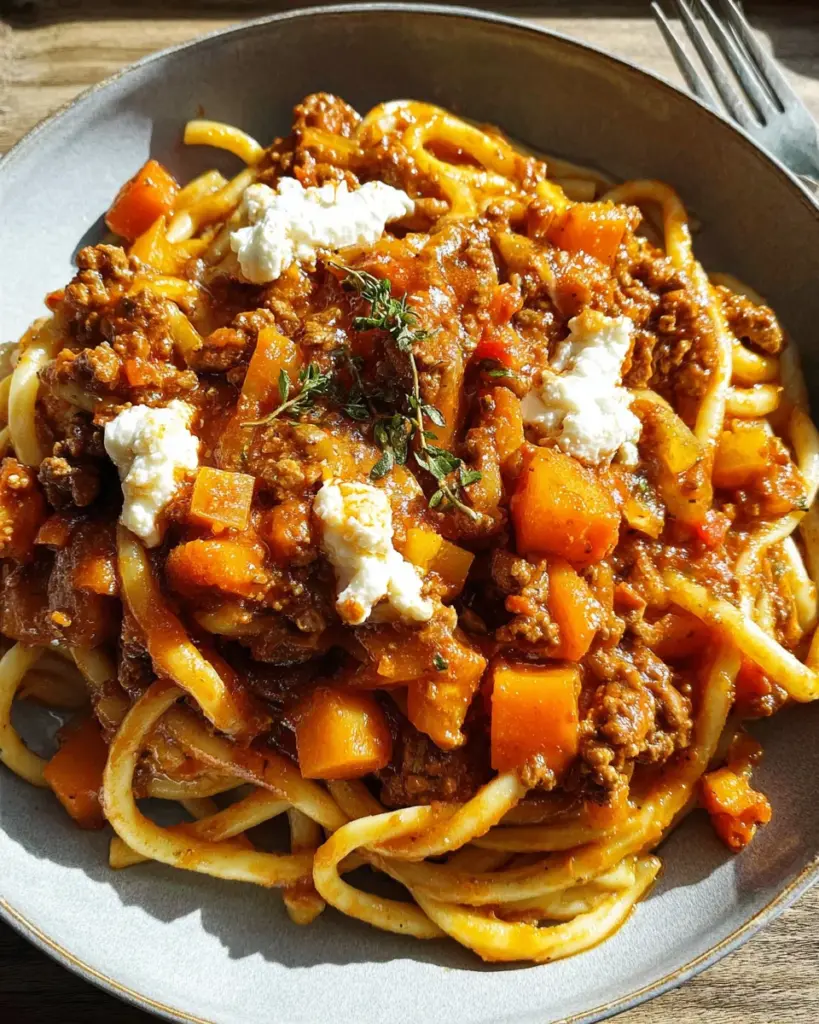 Pumpkin Beef Bolognese