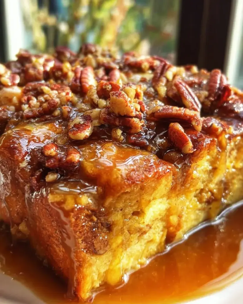 Pumpkin Praline Bread Pudding