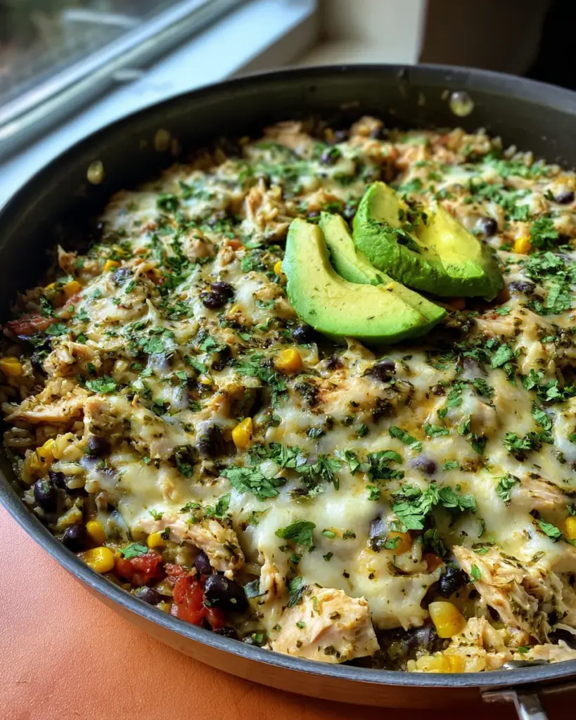 Salsa Verde Chicken & Rice Skillet