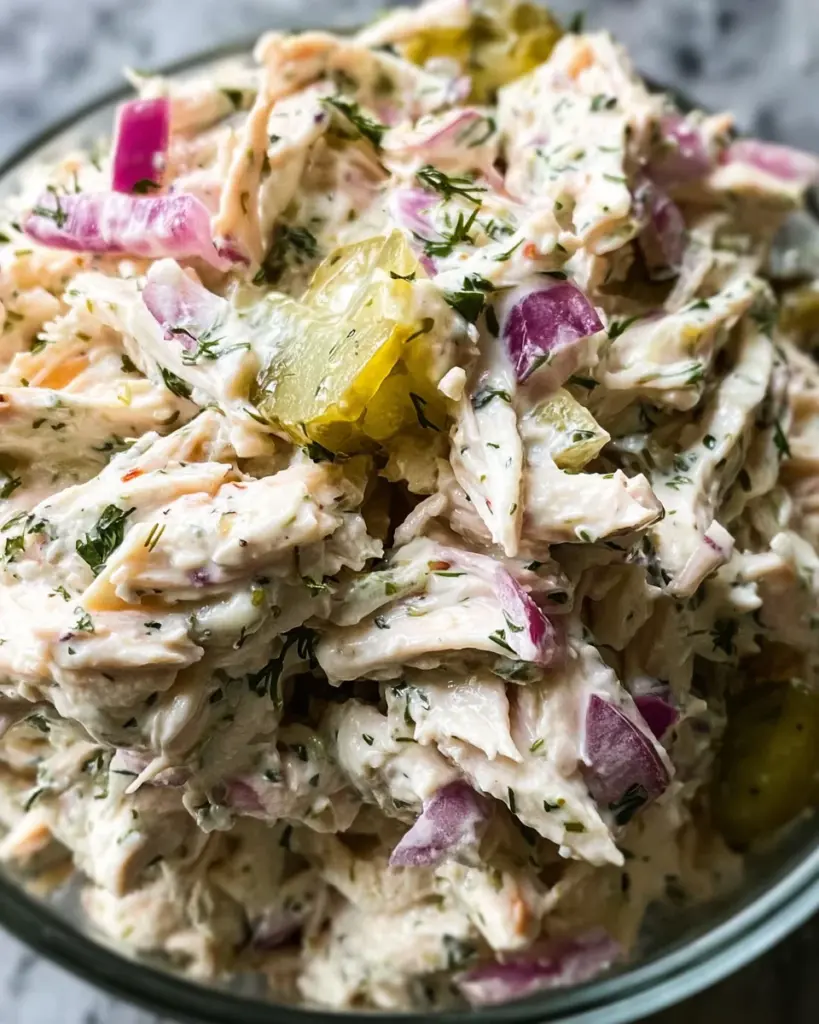 Savory Dill Pickle Chicken Salad