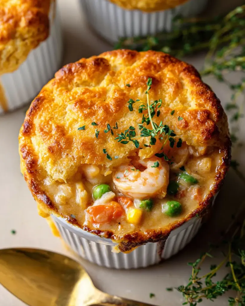 Seafood Pot Pie (with Cheddar Bay Crust)