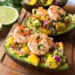 Shrimp Stuffed Avocado with Mango Salsa