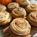 Soft Pumpkin Cookies with Cinnamon Frosting