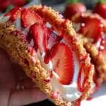 Strawberry Crunch Cheesecake Tacos