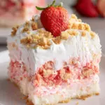 Strawberry Crunch Poke Cake
