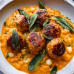 Turkey Meatballs in Pumpkin Sage Sauce