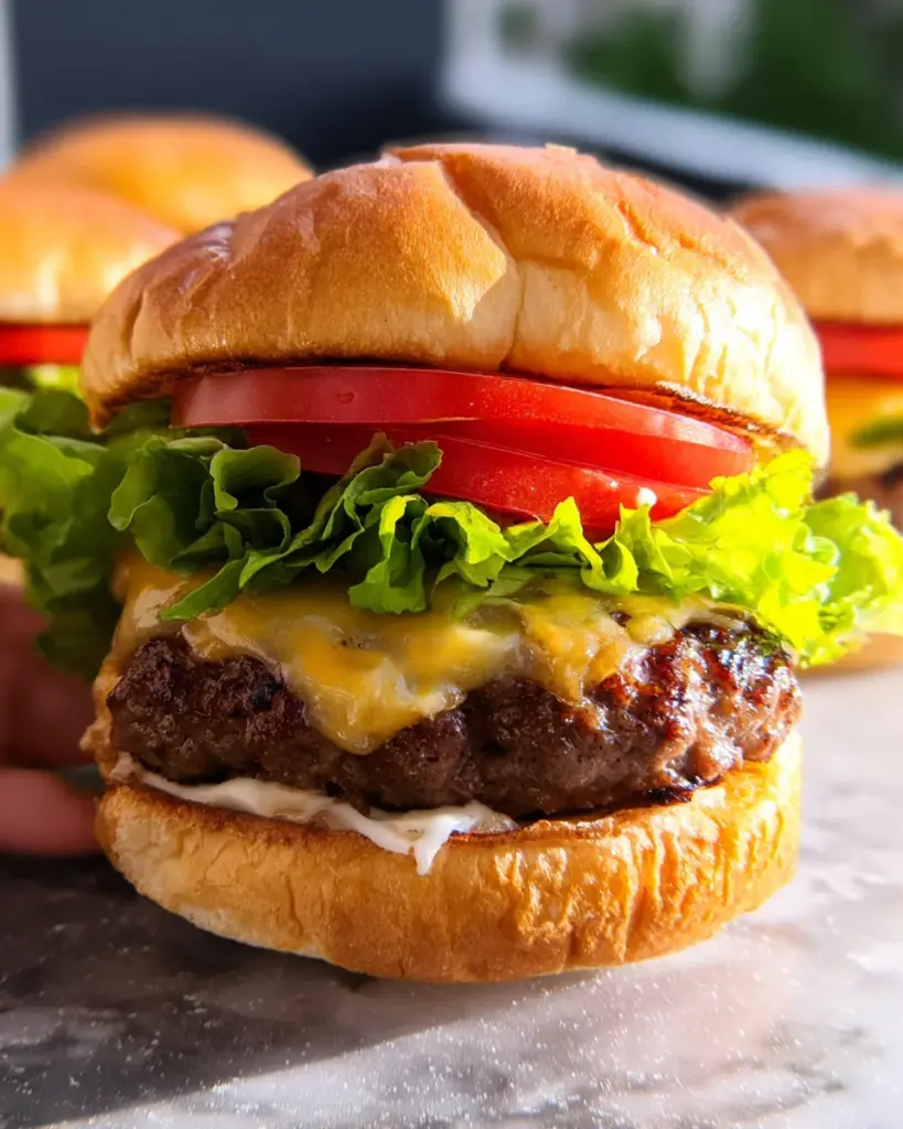 Air Fryer Hamburgers