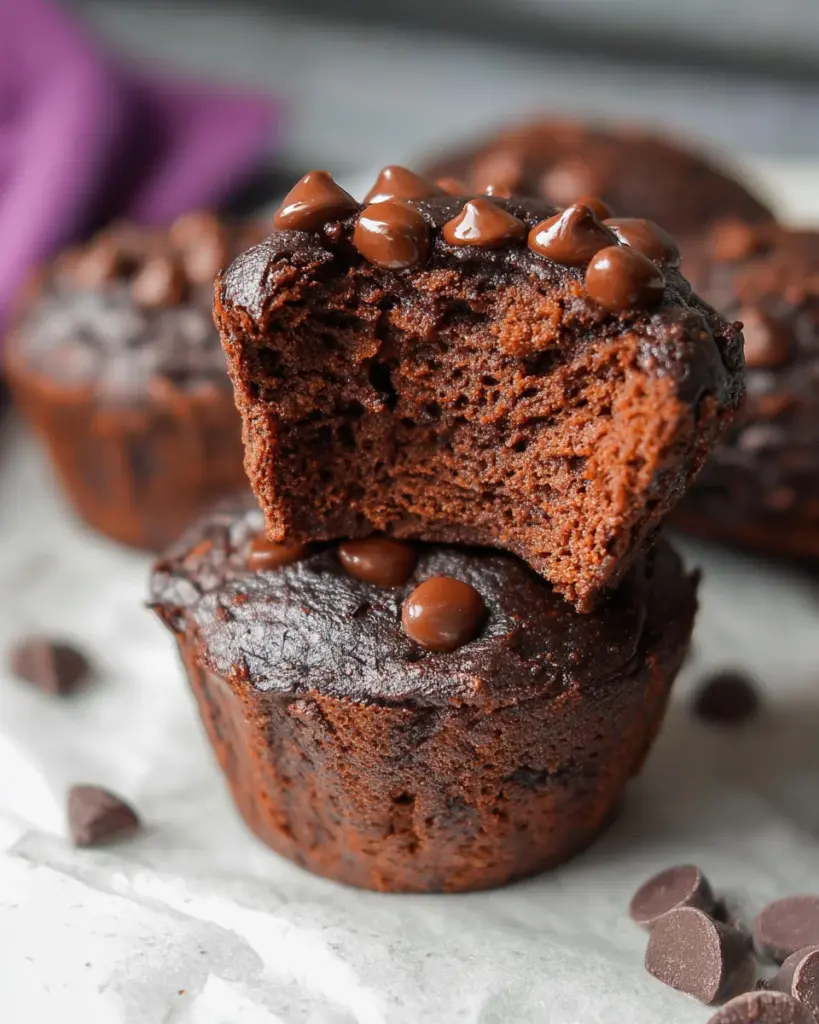 Chocolate Black Bean Blender Muffins {High Protein}