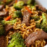 Crock Pot Beef and Broccoli Ramen
