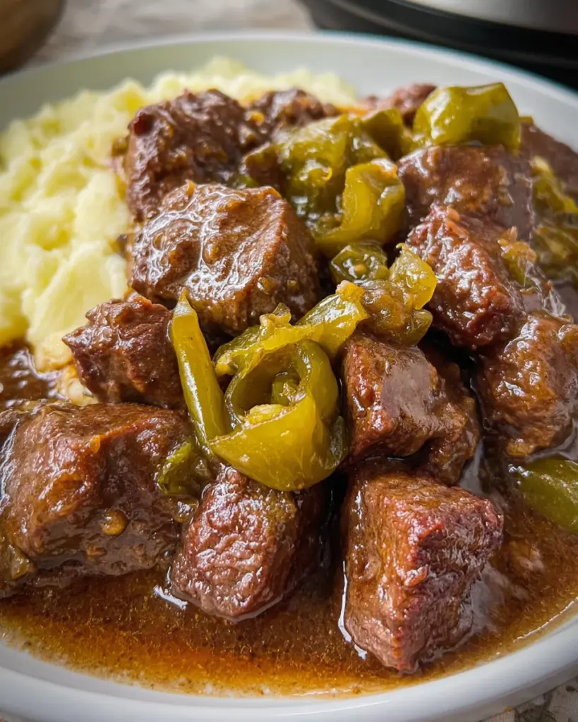 Crockpot Mississippi Steak Bites