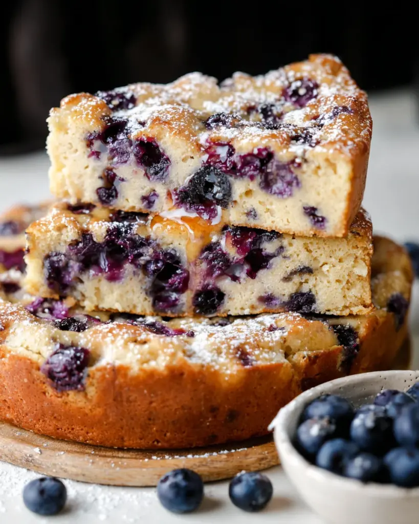 Easy Blueberry Cottage Cheese Bake