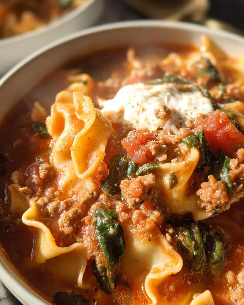 Gluten Free Lasagna Soup (Dairy Free)