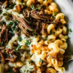 Hearty French Onion Pasta with Braised Beef & Caramelized Onions