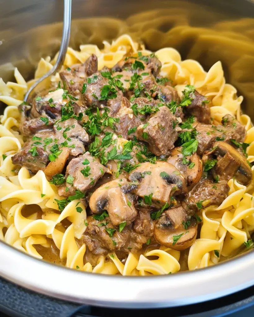 Instant Pot Beef Stroganoff