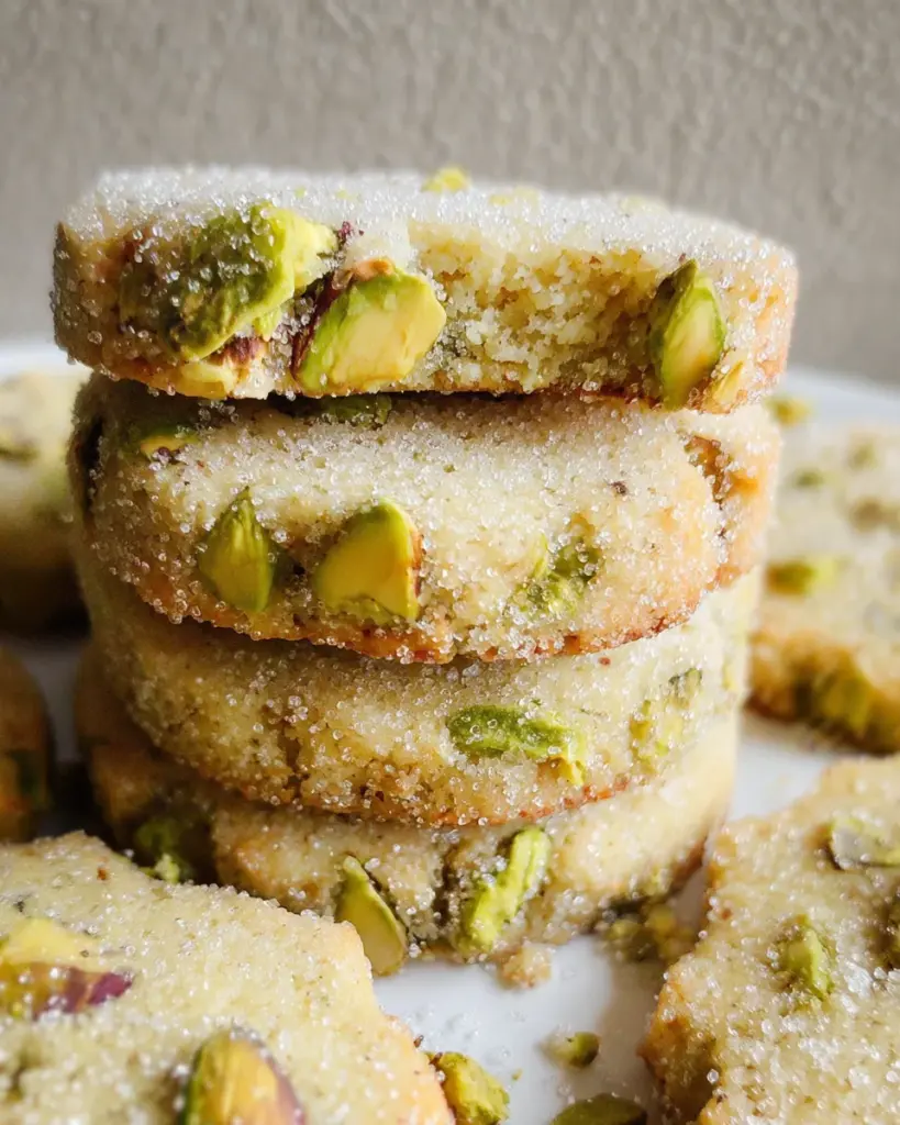 Pistachio Shortbread Cookies