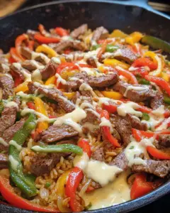 Queso Steak Fajita Skillet