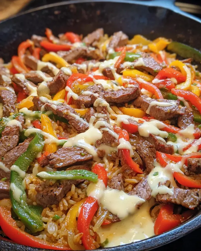 Queso Steak Fajita Skillet
