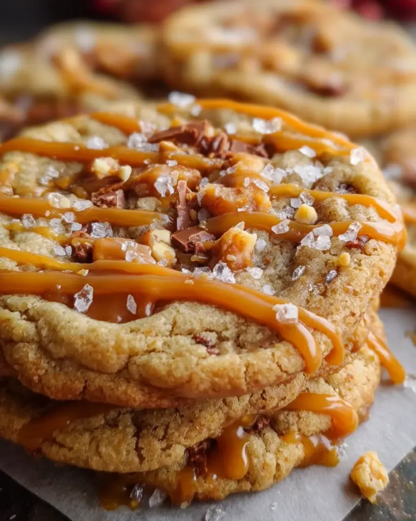 Salted Caramel Toffee Cookies!