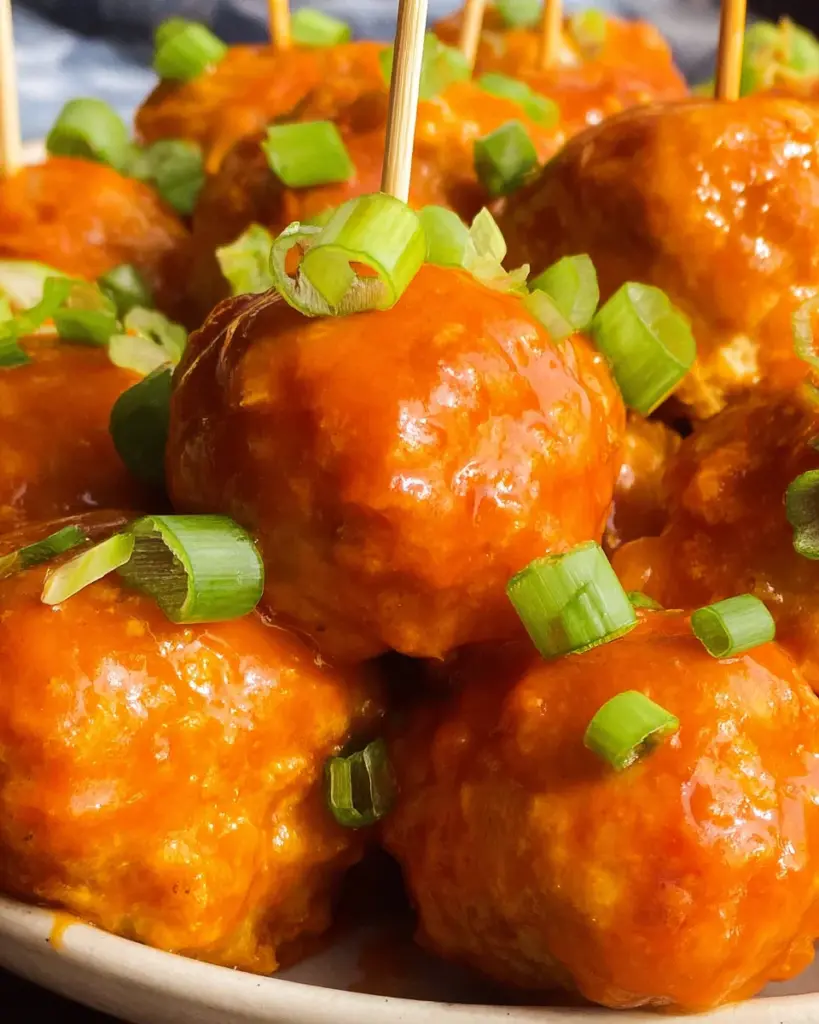 Slow Cooker Buffalo Chicken Meatballs