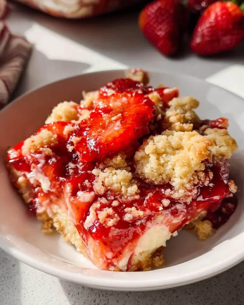 Strawberry Cheesecake Dump Cake