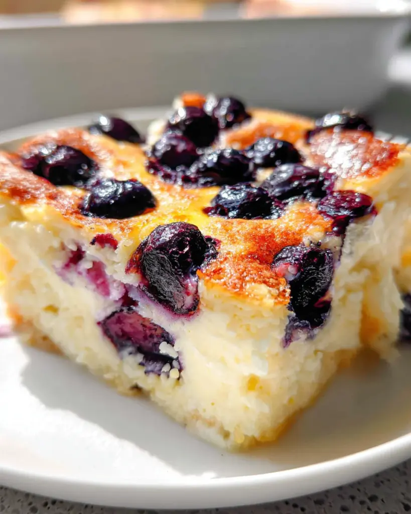 Blueberry Cottage Cheese Breakfast Bake
