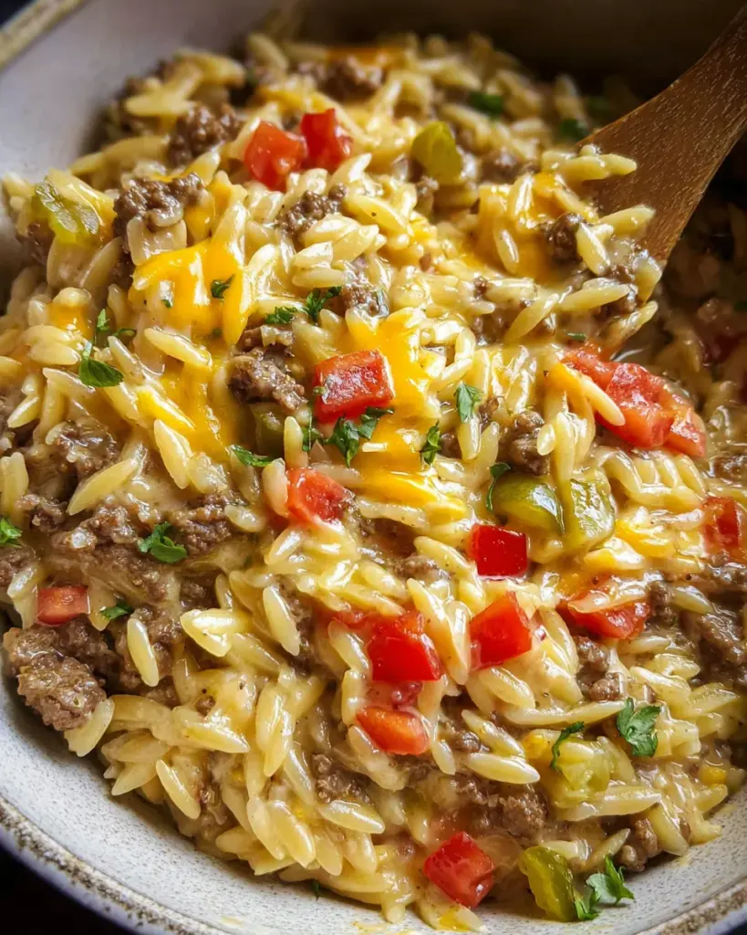 Cheeseburger Orzo
