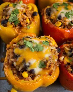 Cheesy Mexican Stuffed Peppers